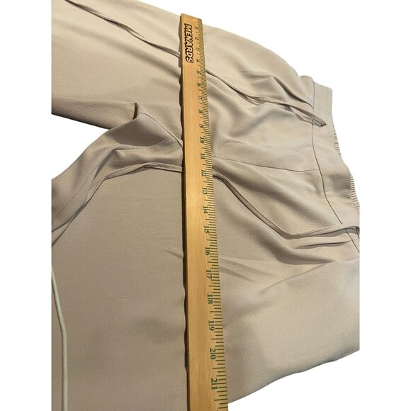 Zara Basic L Tan Beige Flowy Jogger Trousers - Picture 12 of 14